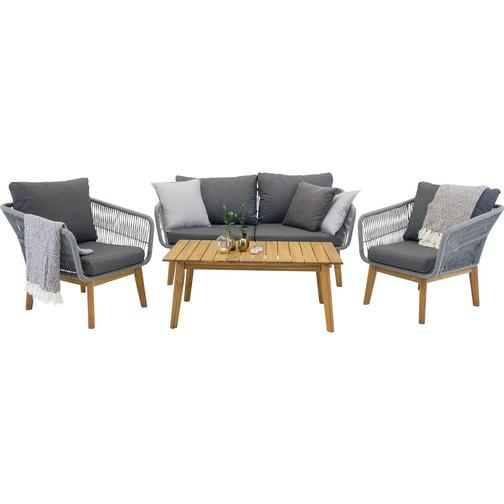 Venture Design Chania Loungeset, 1 Bord inkl. 2 Stolar & 1 Soffor