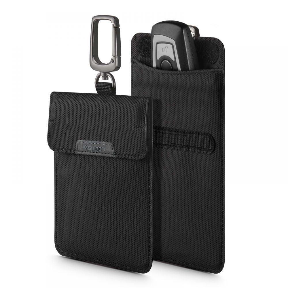 Spigen Klatka Faradaya Pouch Keyless RFID signal blocker black