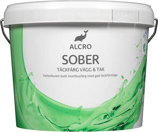 Alcro Sober Väggfärg Vit 1L